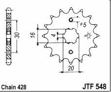 Front sprocket 15 teeth