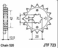 Front sprocket 14 teeth