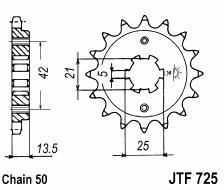 Front sprocket 14 teeth