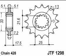 Front sprocket 17 teeth