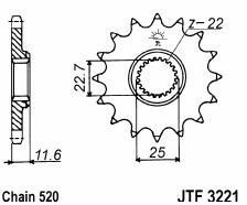 Front sprocket 11 teeth