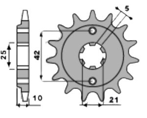 Front sprocket 15 teeth