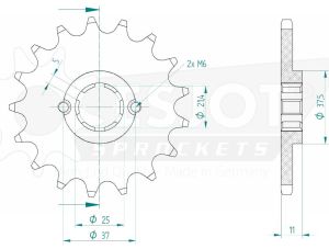 Front sprocket 13 teeth