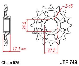 Front sprocket 16 teeth