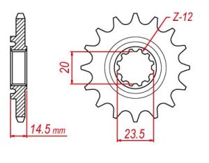 Front sprocket 13 teeth