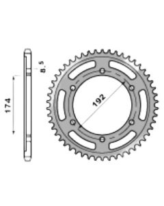 Achtertandwiel ALU 48 tanden