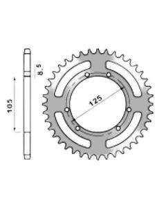 Achtertandwiel aluminium 47 tanden