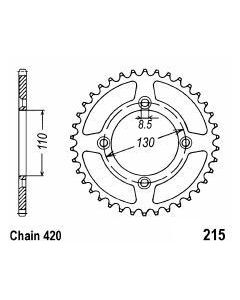 Achtertandwiel aluminium 47 tanden