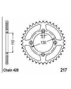 Achtertandwiel aluminium 48 tanden