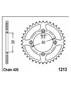 Achtertandwiel alu 37 tanden