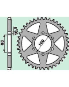 Achtertandwiel alu 47t 520 6 gaten 80-100