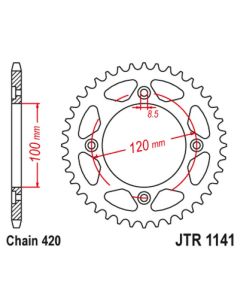 Achtertandwiel alu 60 tanden