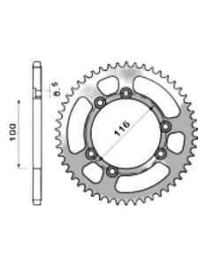 achtertandwielen aluminium 42 t