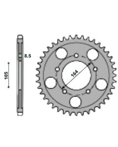 Achtertandwiel alu 48 tanden