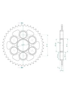 achtertandwielen aluminium 39 t