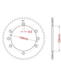 Achtertandwiel alu 50 tanden