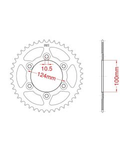 Achtertandwiel aluminium 31 tanden