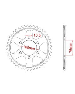 Achtertandwiel aluminium 34 tanden