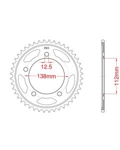 Achtertandwiel aluminium 35 tanden