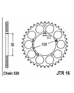 Achtertandwiel staal C45 versterkt 41 tanden