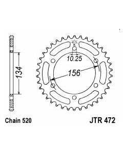 Achtertandwiel aluminium 46 tanden