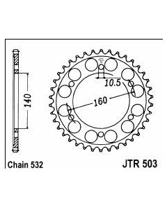 Achtertandw. aluminium 45 t.