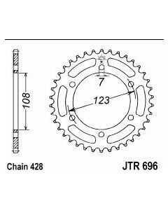 Achtertandwiel staal 48 tanden (pas=428)