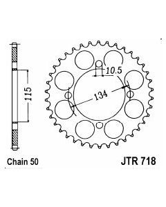 Achtertandwiel staal C45 versterkt 48 tanden