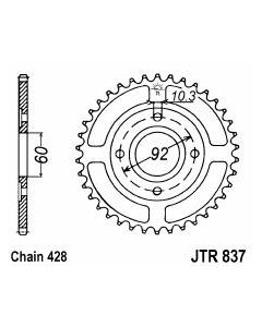 Achtertandwiel aluminium 39 tanden