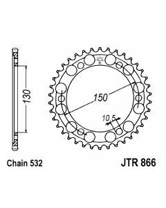 Achtertandwiel alu 49 tanden