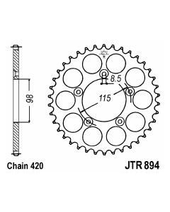 Achtertandwiel aluminium 37 tanden