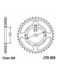 Achtertandwiel aluminium 51 tanden