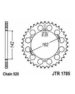 Achtertandwiel aluminium 48 tanden