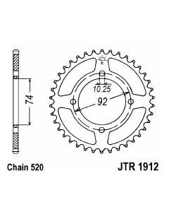 Achtertandwiel alu 38 tanden