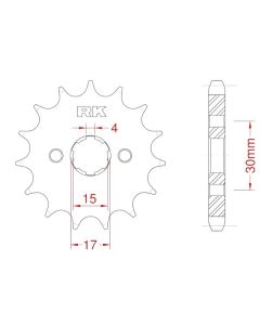 Voortandwiel 12 tanden