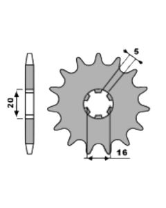 Voortandwiel 11 tanden