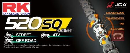 Chain RK 520 O'Ring reinforced 78 L