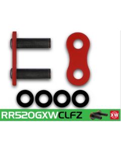 Rivet master link RK 520 GXWNR red