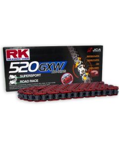 Chain RK 520 XW'Ring hyper reinforced RED 114 L