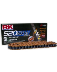 Chain RK 520 XW'Ring hyper reinforced ORANGE 100 L