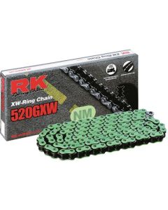 Chain RK 520 XW'Ring hyper reinforced green 100 L