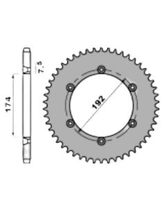 Steel rear sprocket 47 teeth