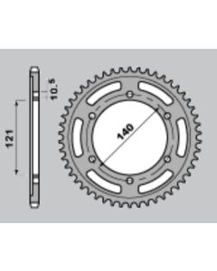 Steel rear sprocket 42 teeth