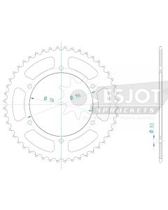 Steel rear sprocket 48 teeth