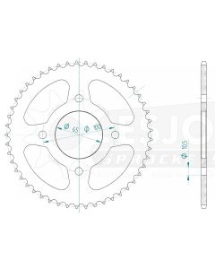 Steel rear sprocket 46 teeth