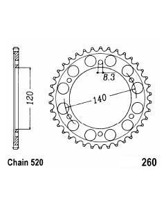 Aluminium rear sprocket 45 teeth