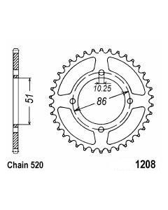 Aluminium rear sprocket 65 teeth