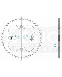 Steel rear sprocket 40 teeth