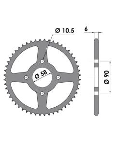 Steel rear sprocket 62 teeth