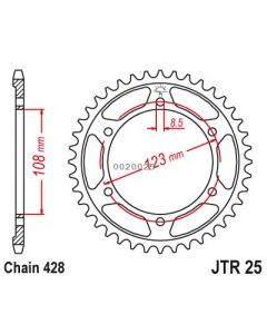 Steel rear sprocket 58 teeth